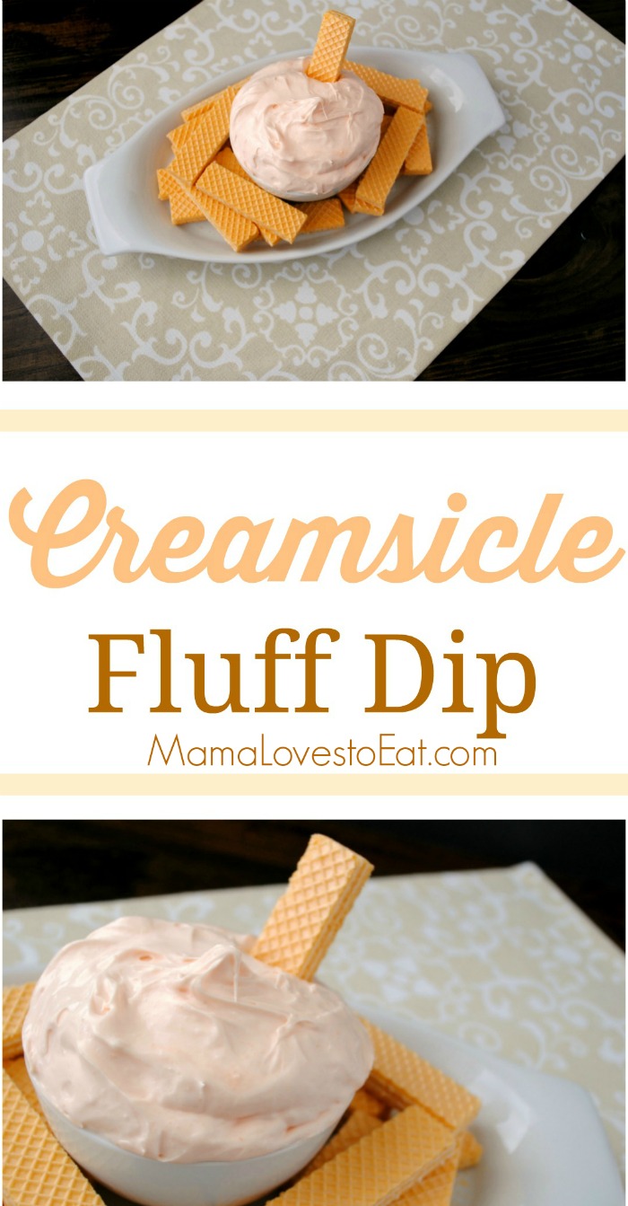 Fruit dip is a fantastic dessert. I love a cream cheese fruit dip that works with fruit or can be used as a cookie dip. Creamsicle Fluff Dip is one of those dips.