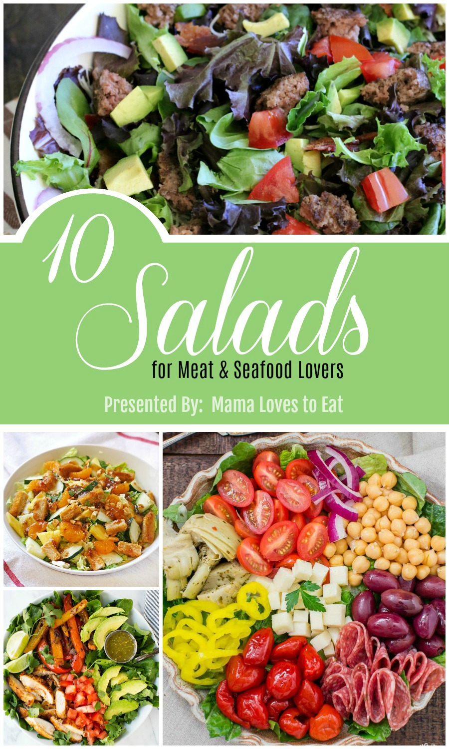 Looking for a great tasting salad topped with meat or seafood? Here are 12 delicious green leafy salads you will love.