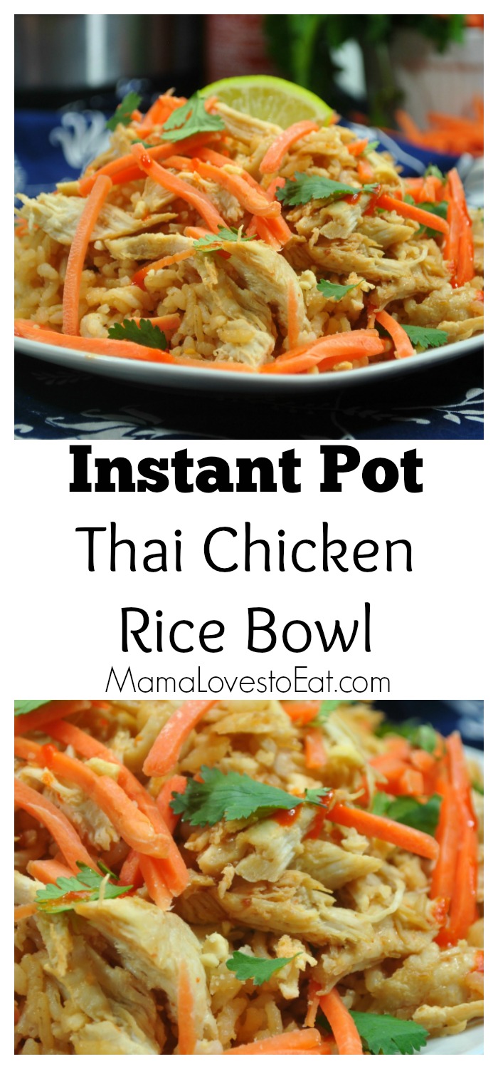 Instant Pot Thai Chicken Rice Bowl Mama Loves To Eat