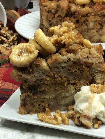 Looking for a great tasting breakfast idea? Want to make french toast in your instant pot. This instant pot french toast is delicious. Try Instant Pot Caramelized Banana Walnut French Toast