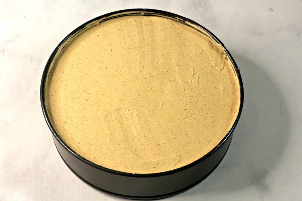 gingerbread cheesecake in pan