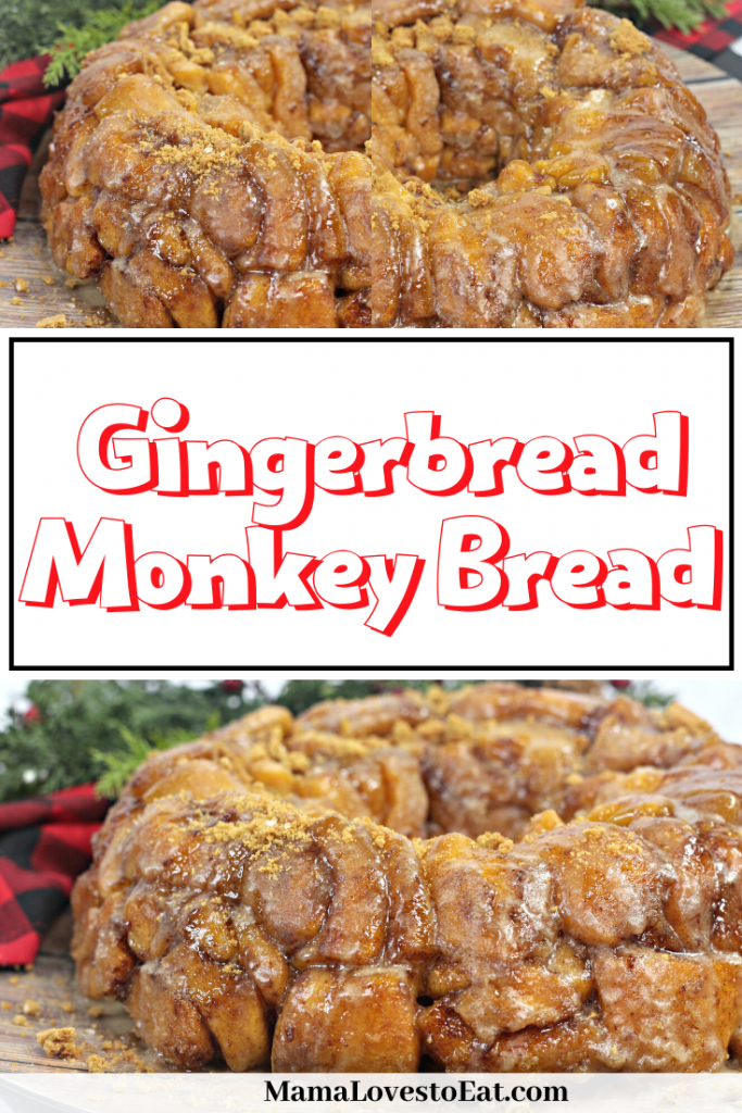 pinterest collage of gingerbread monkey bread