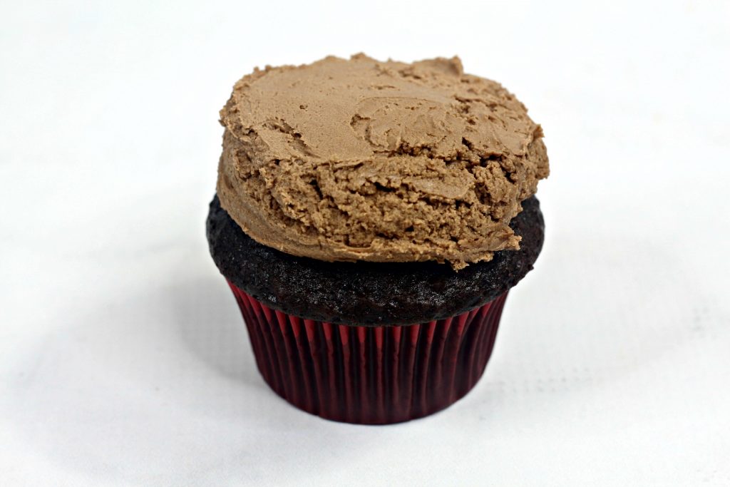 Chocolate cupcake with chocolate frosting