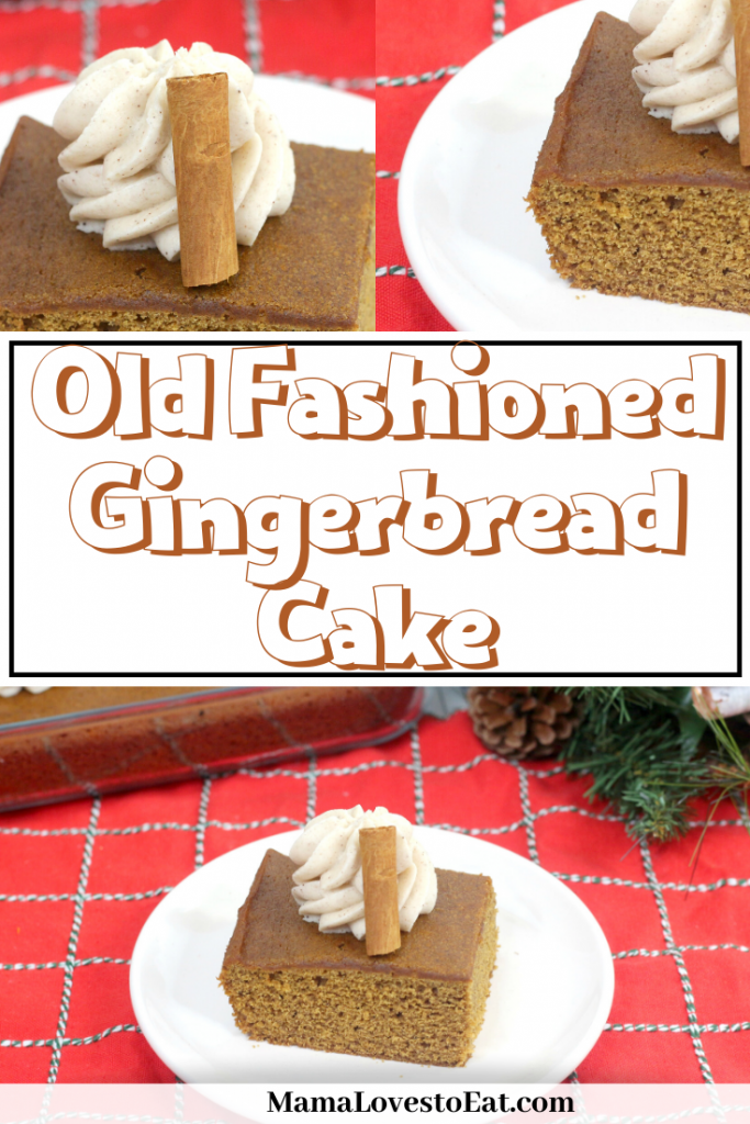old fashioned gingerbread cake collage