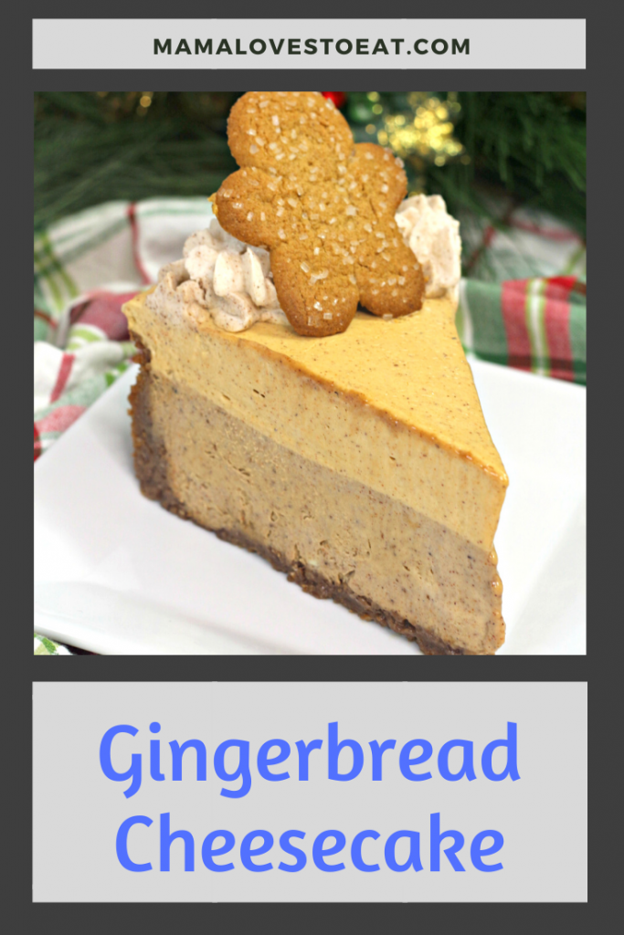 gingerbread cheesecake slice