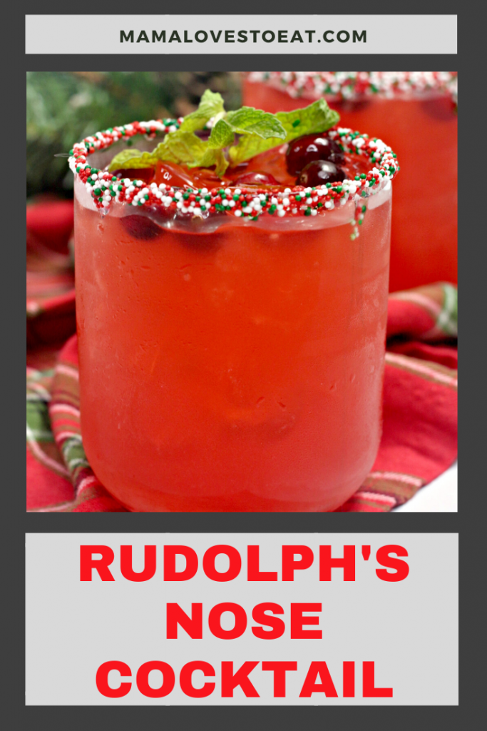 Christmas themed cocktail