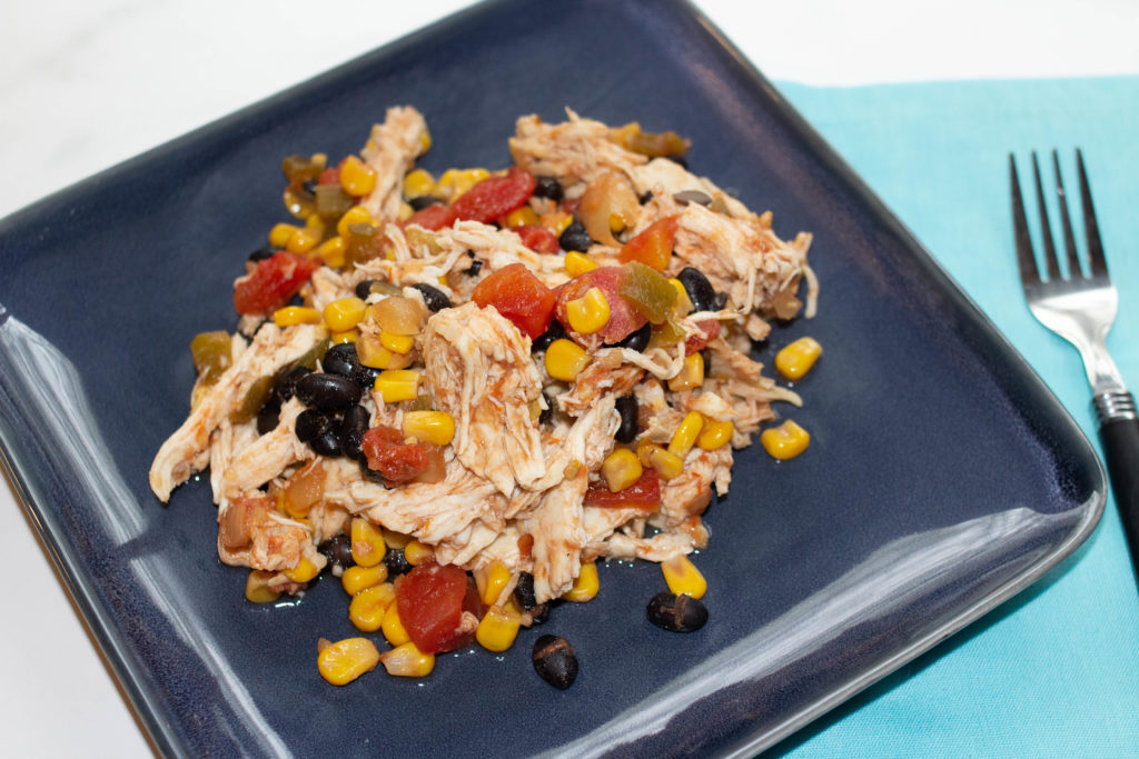salsa chicken on a plate