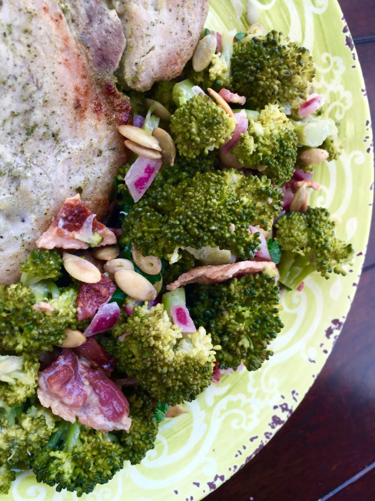 Broccoli Bacon Salad without Mayonnaise