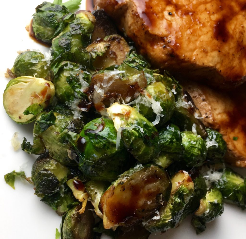 Pan Roasted Brussels Sprouts with Bacon