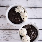 Slow Cooker Lava Cake on a table.